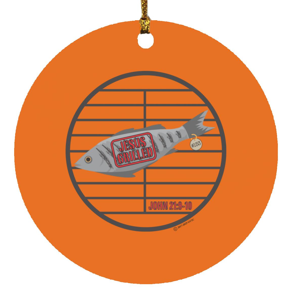 153 Fish - Circle Ornament - Jesus Surfed Apparel Co.
