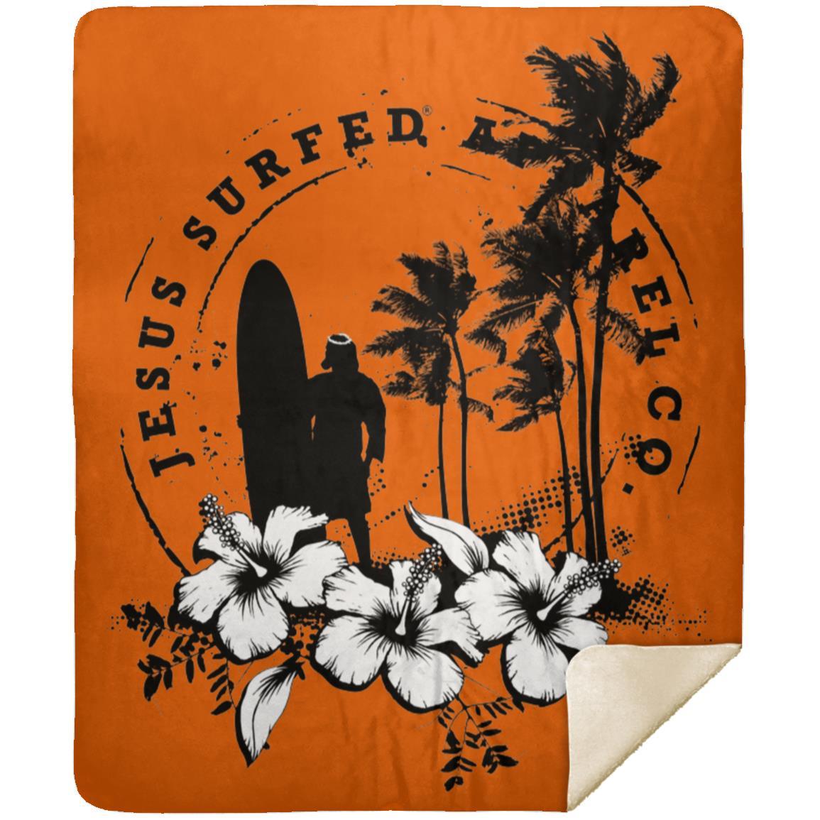 Jesus Surfed Apparel - Premium Mink Sherpa Blanket 50x60