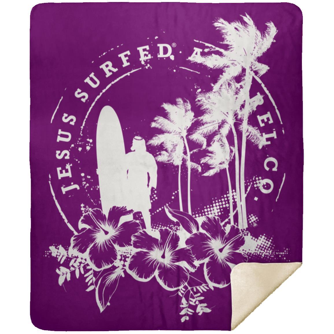 Jesus Surfed Apparel - Premium Mink Sherpa Blanket 50x60