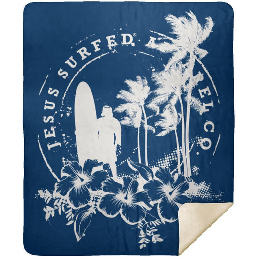 Jesus Surfed Apparel - Premium Mink Sherpa Blanket 50x60