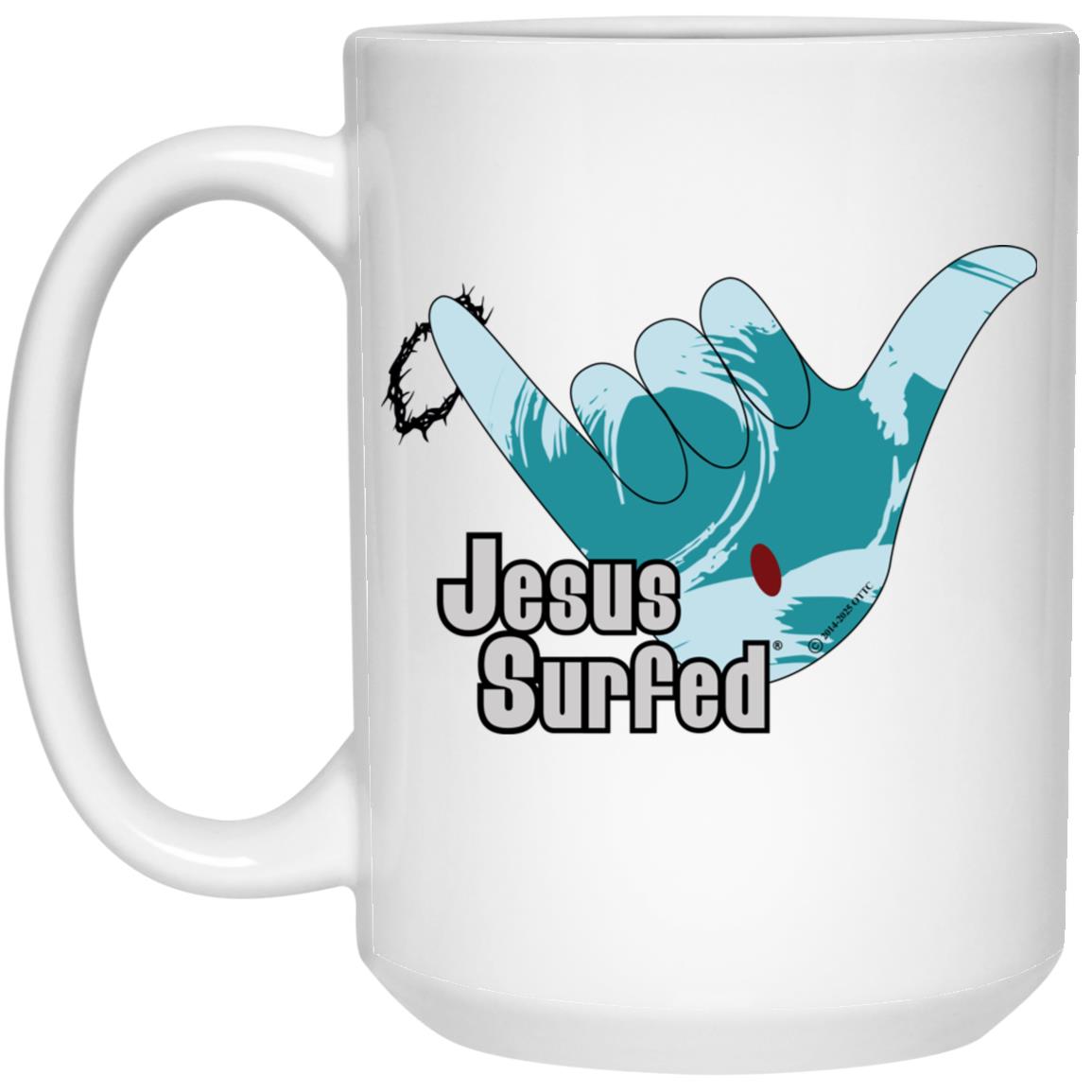 Aloha Spirit - 15oz White Mug - Jesus Surfed Apparel Co.
