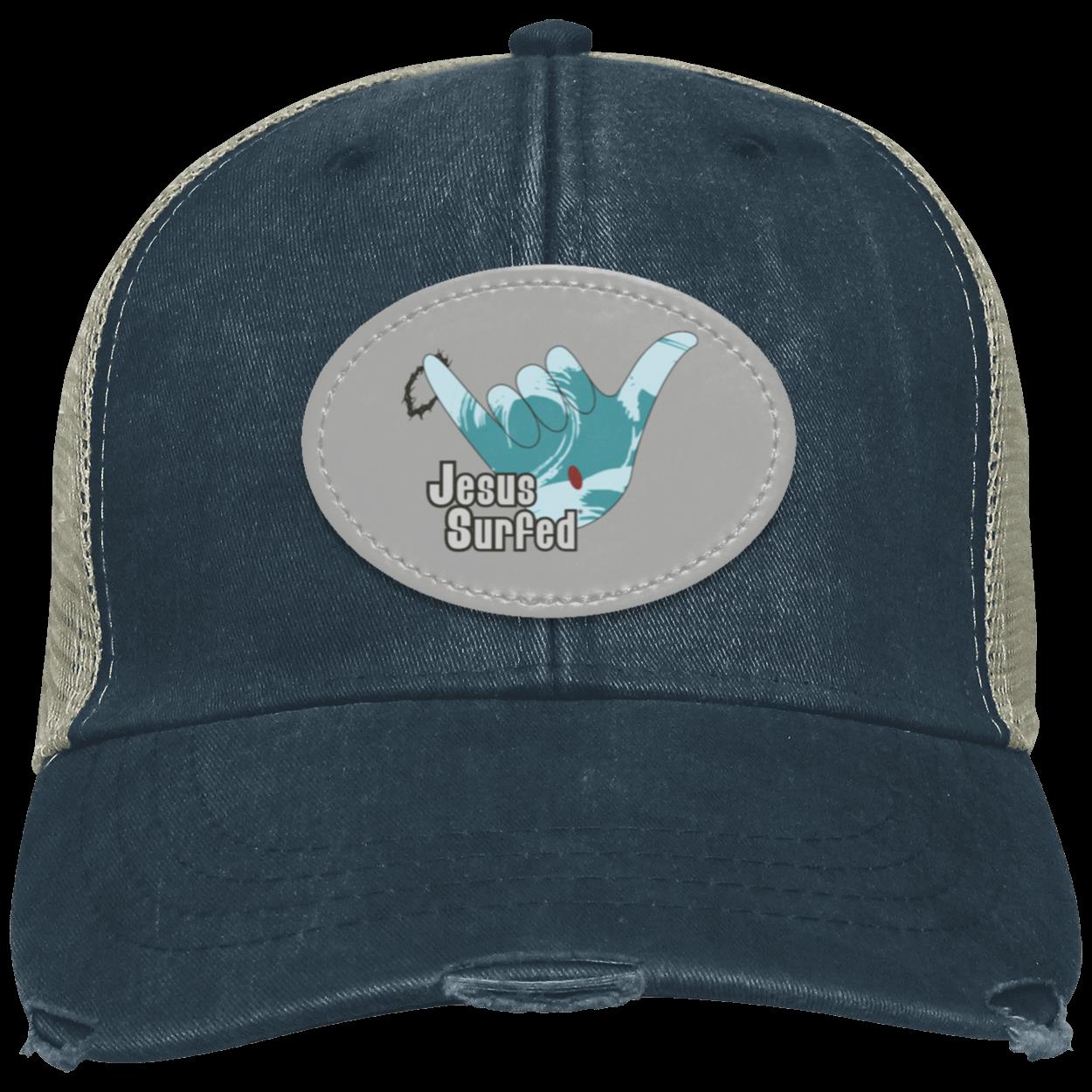Aloha Spirit - Distressed Ollie Cap - Oval Patch - Jesus Surfed Apparel Co.