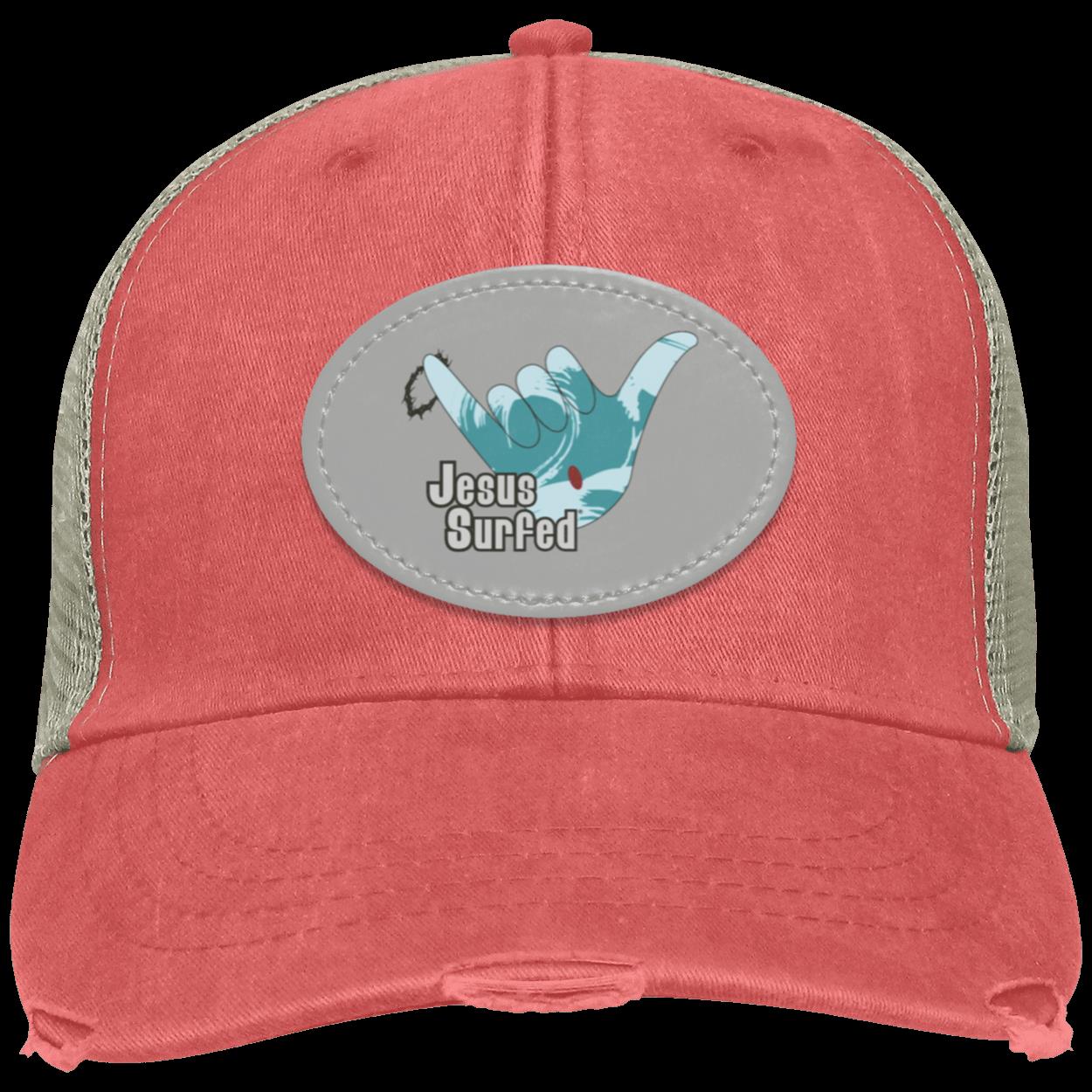 Aloha Spirit - Distressed Ollie Cap - Oval Patch - Jesus Surfed Apparel Co.