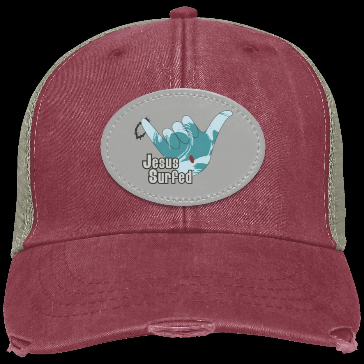 Aloha Spirit - Distressed Ollie Cap - Oval Patch - Jesus Surfed Apparel Co.