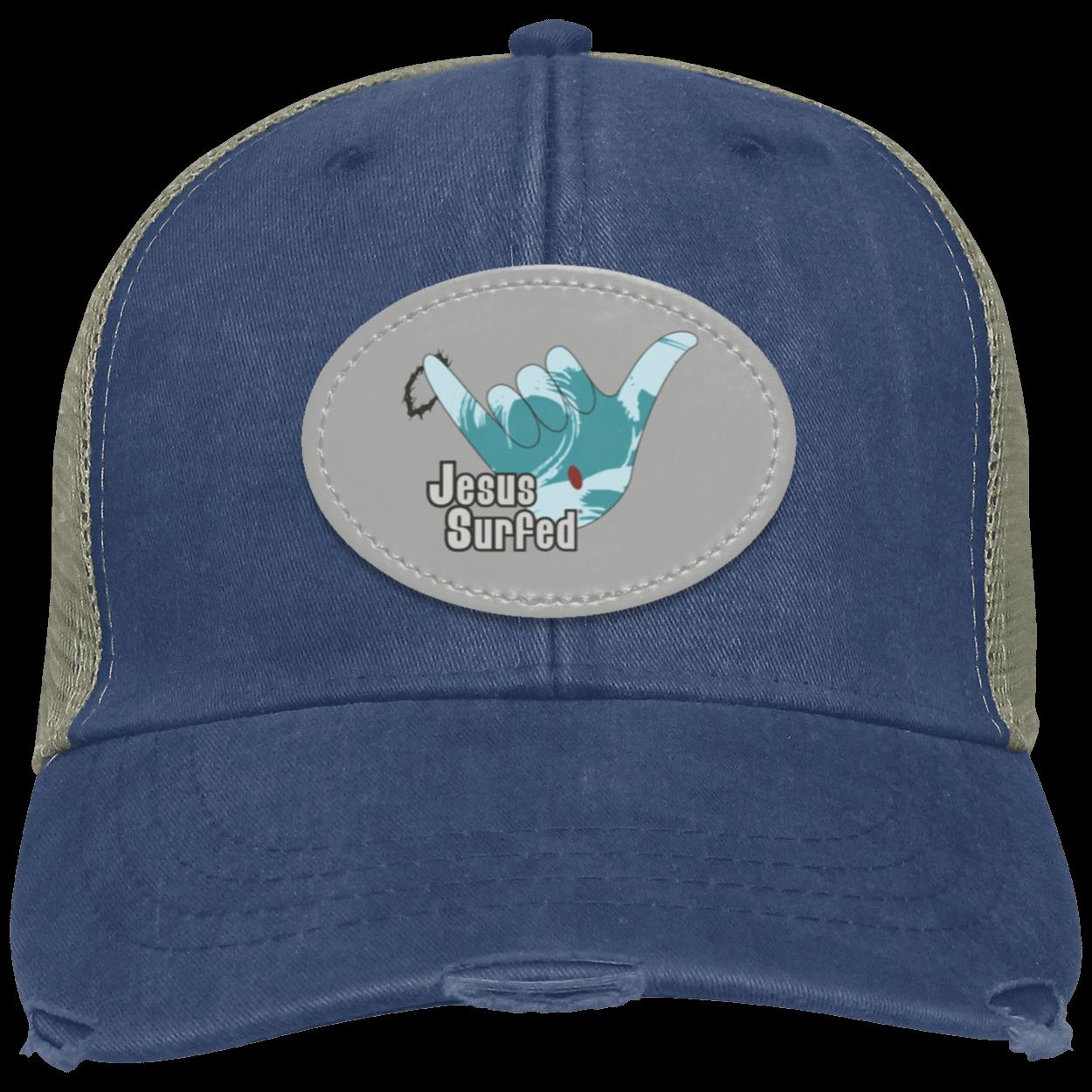 Aloha Spirit - Distressed Ollie Cap - Oval Patch - Jesus Surfed Apparel Co.