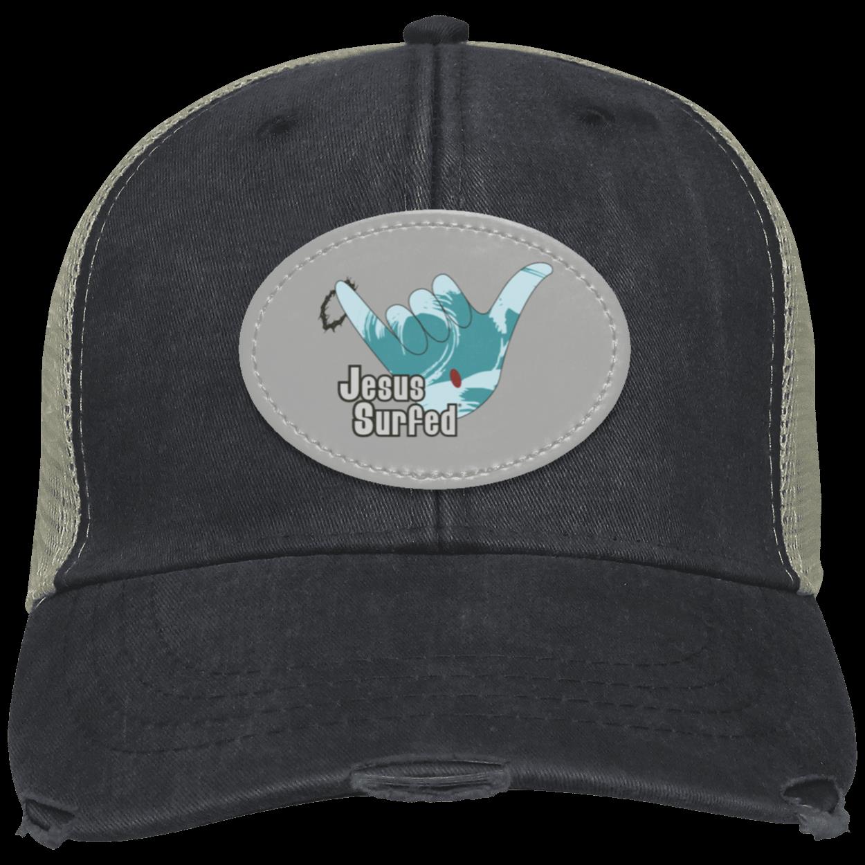 Aloha Spirit - Distressed Ollie Cap - Oval Patch - Jesus Surfed Apparel Co.