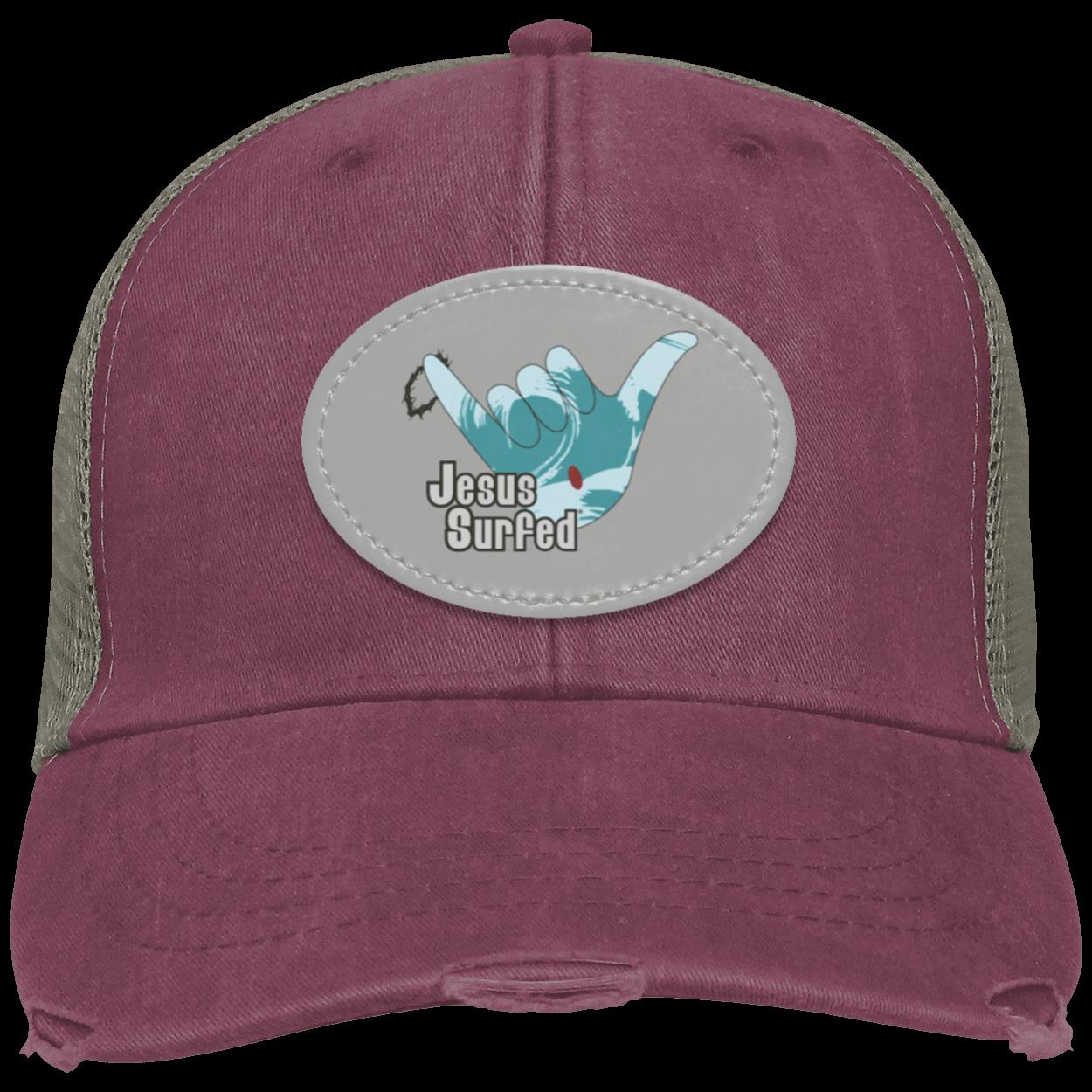 Aloha Spirit - Distressed Ollie Cap - Oval Patch - Jesus Surfed Apparel Co.