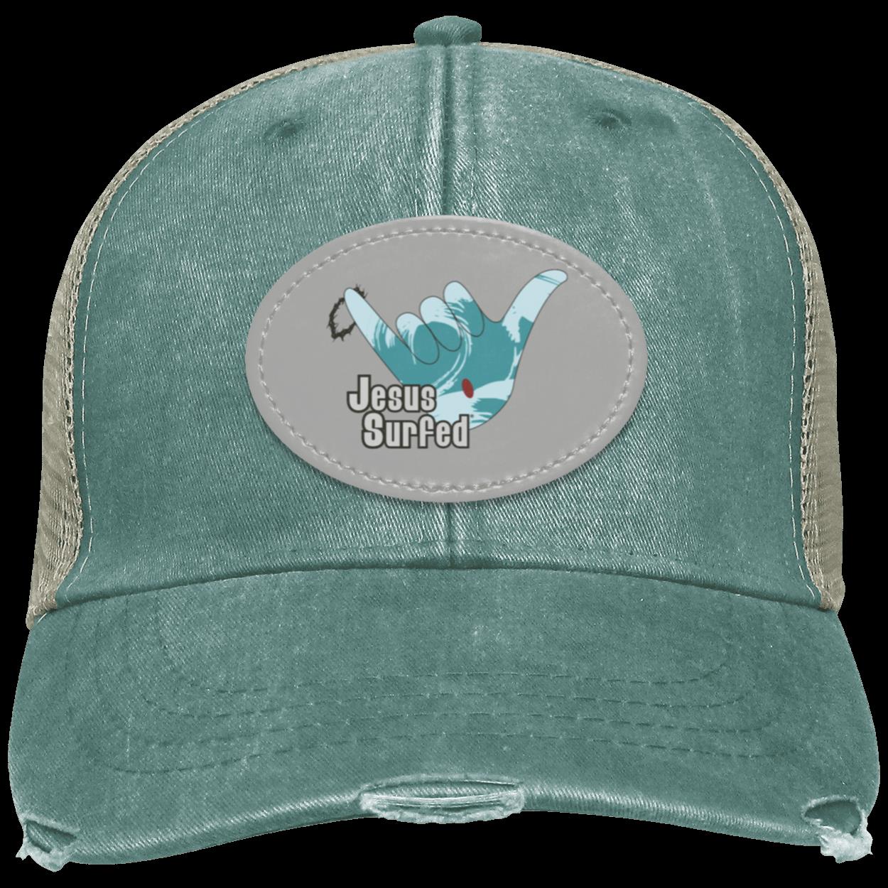 Aloha Spirit - Distressed Ollie Cap - Oval Patch - Jesus Surfed Apparel Co.