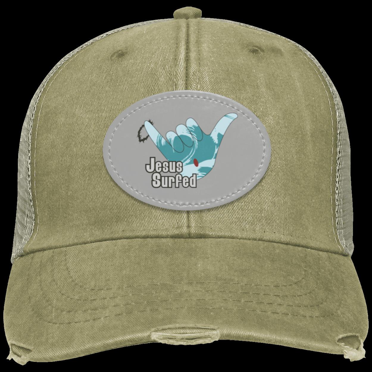 Aloha Spirit - Distressed Ollie Cap - Oval Patch - Jesus Surfed Apparel Co.