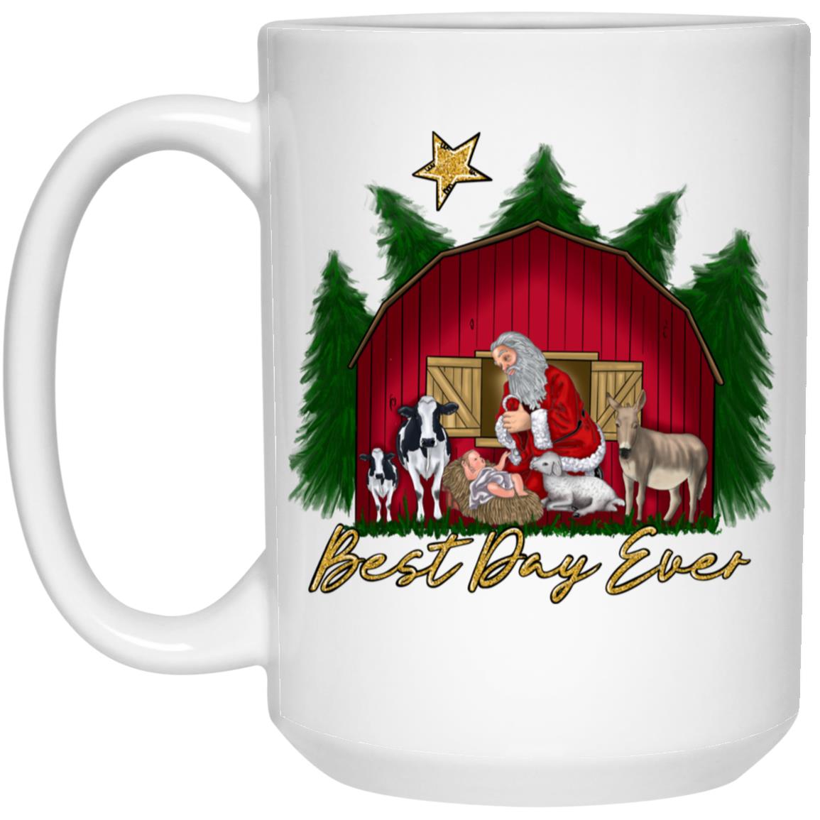 Best Day Ever - 15oz White Mug - Jesus Surfed Apparel Co.