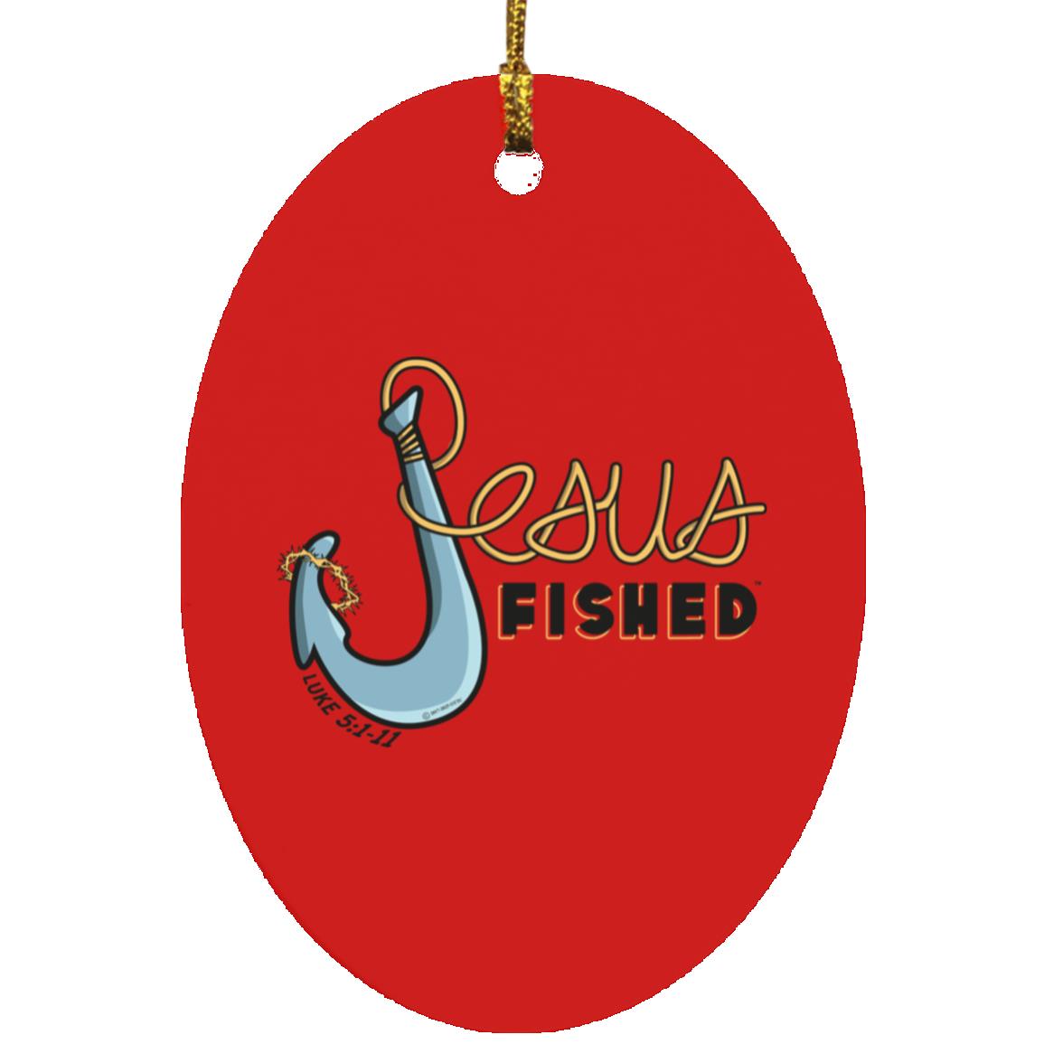 Big Hook - Oval Ornament - Jesus Surfed Apparel Co.