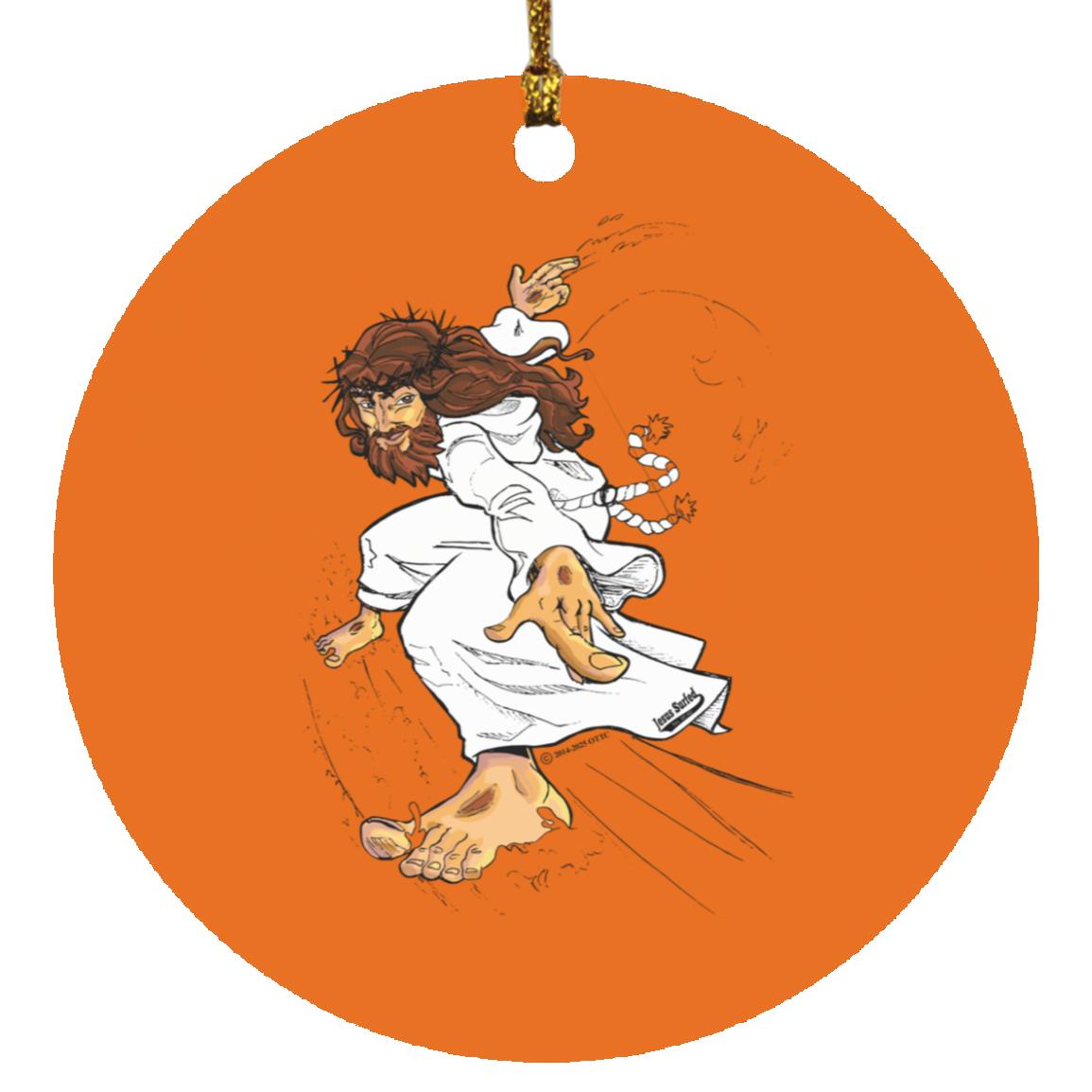 Big Jesus - Circle Ornament - Jesus Surfed Apparel Co.