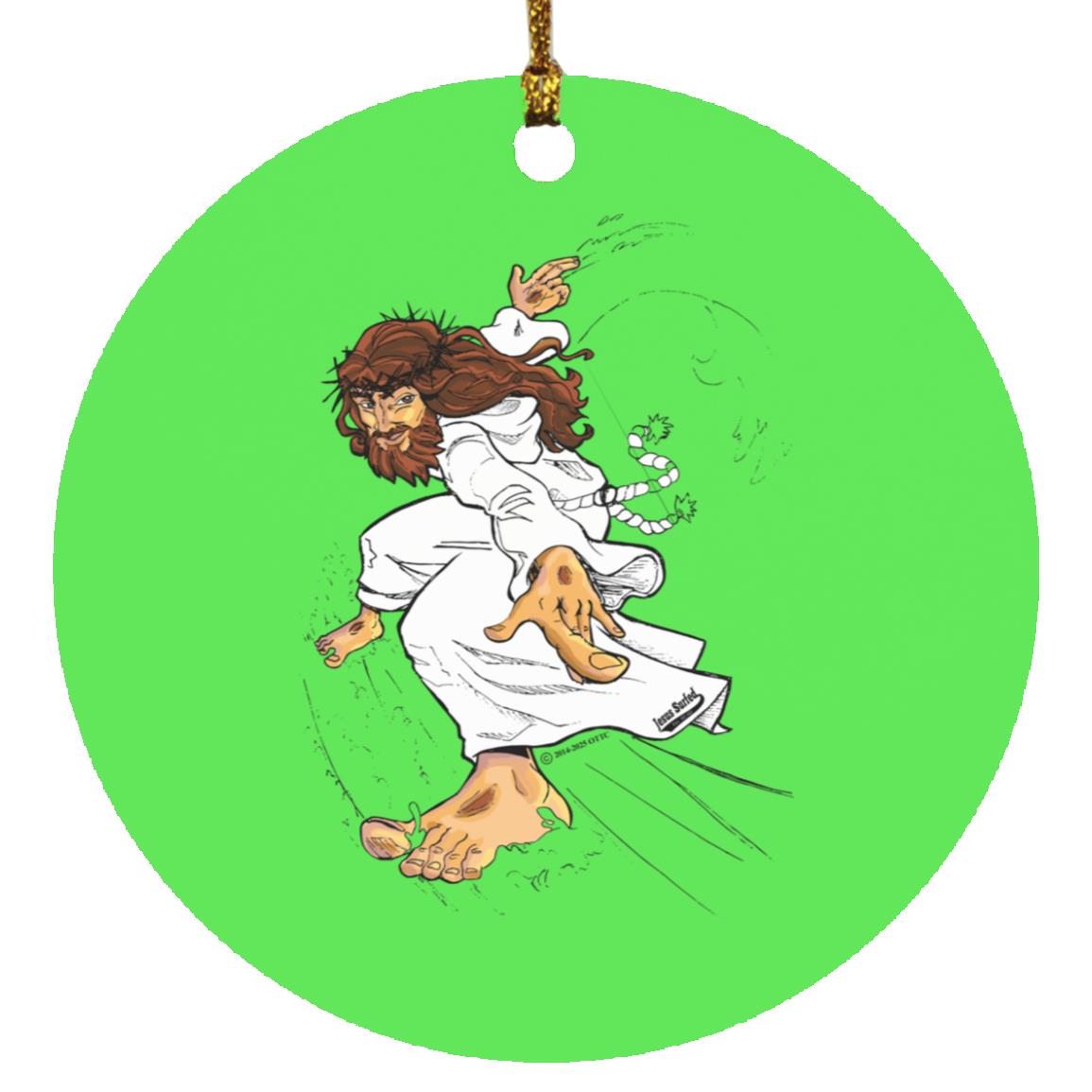 Big Jesus - Circle Ornament - Jesus Surfed Apparel Co.