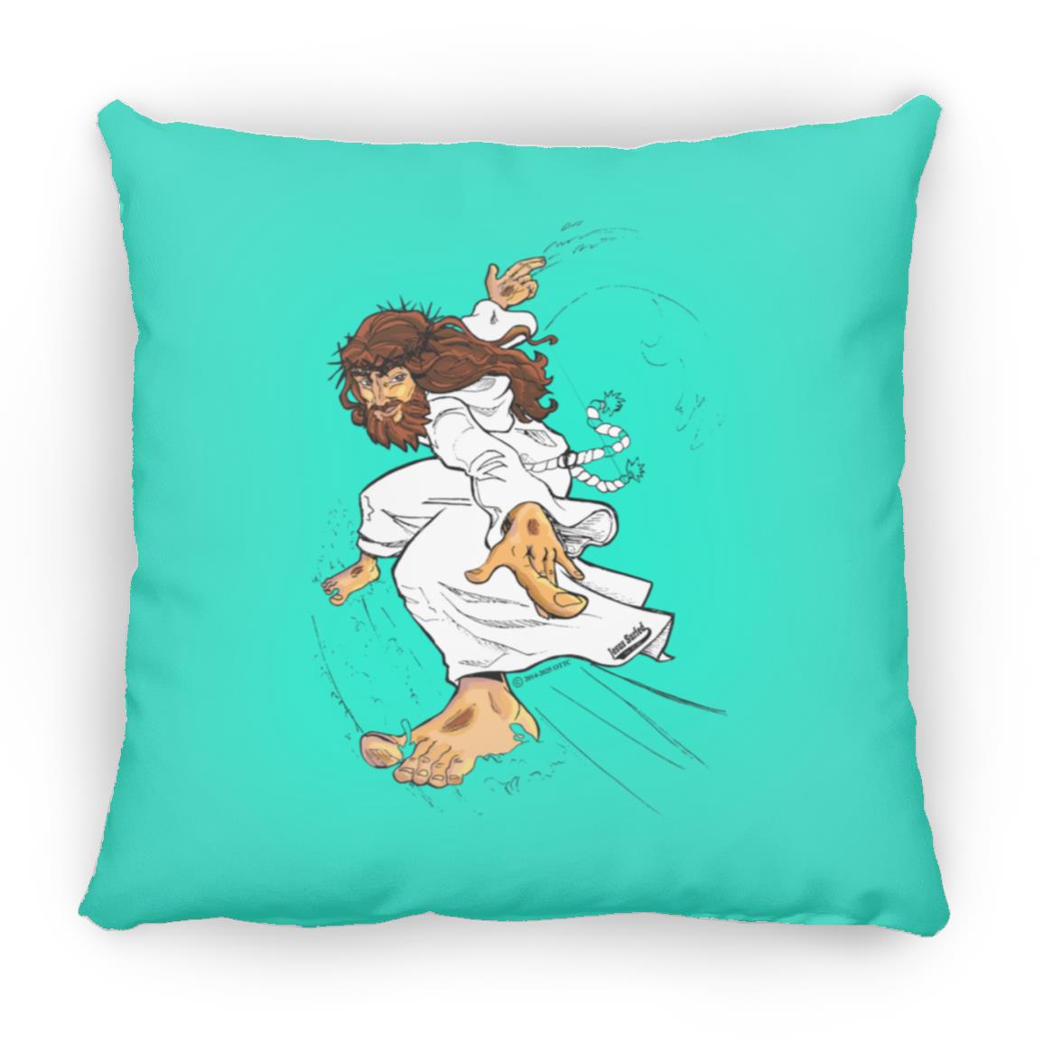 Big Jesus - Large Square Pillow - Jesus Surfed Apparel Co.