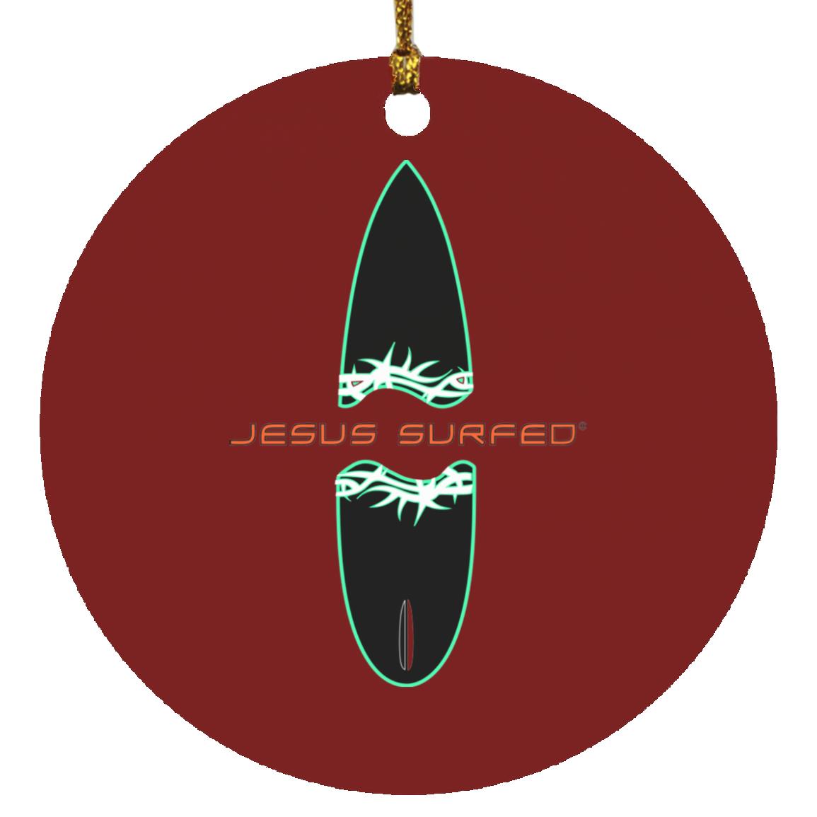 Broken Board - Circle Ornament - Jesus Surfed Apparel Co.