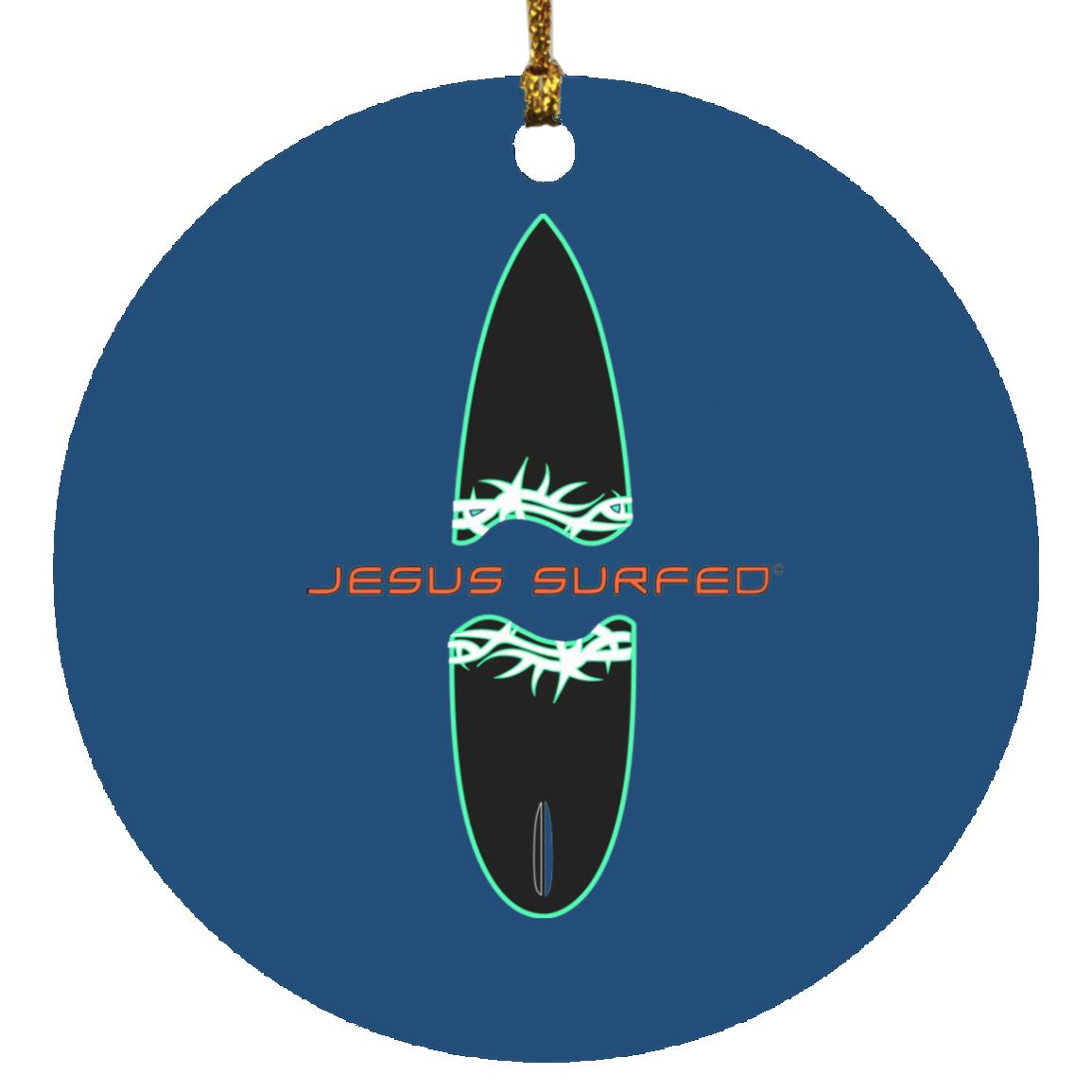 Broken Board - Circle Ornament - Jesus Surfed Apparel Co.