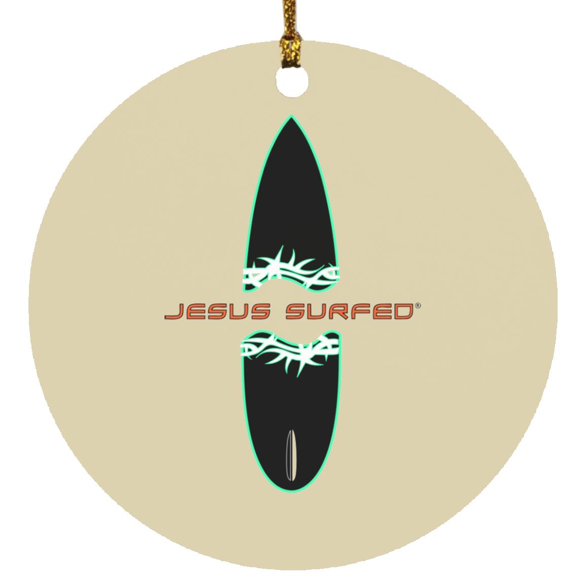 Broken Board - Circle Ornament - Jesus Surfed Apparel Co.