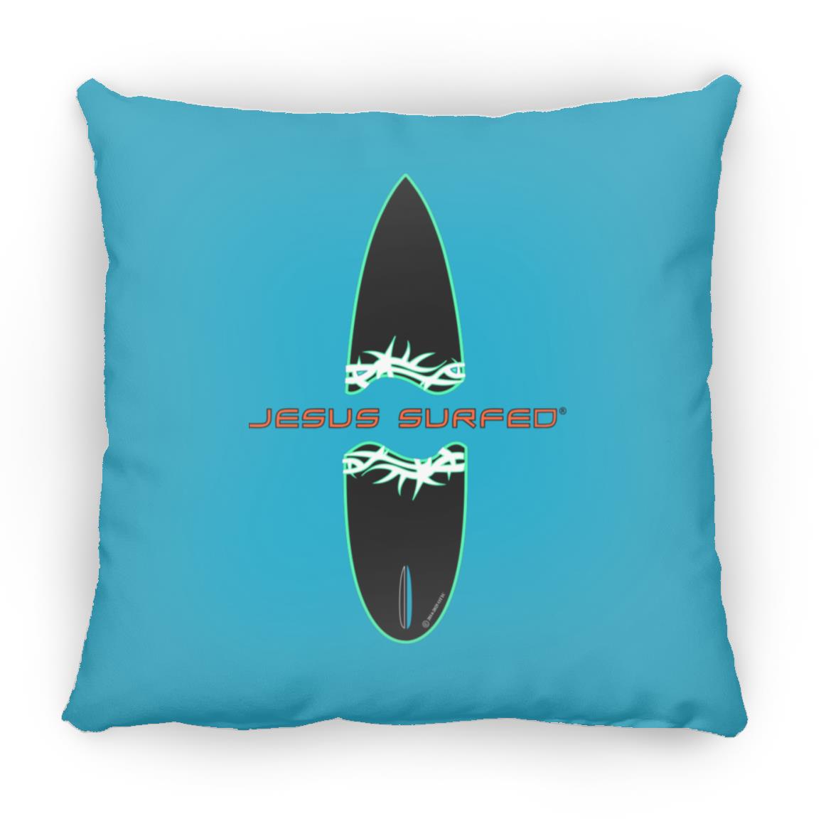 Broken Board - Large Square Pillow - Jesus Surfed Apparel Co.