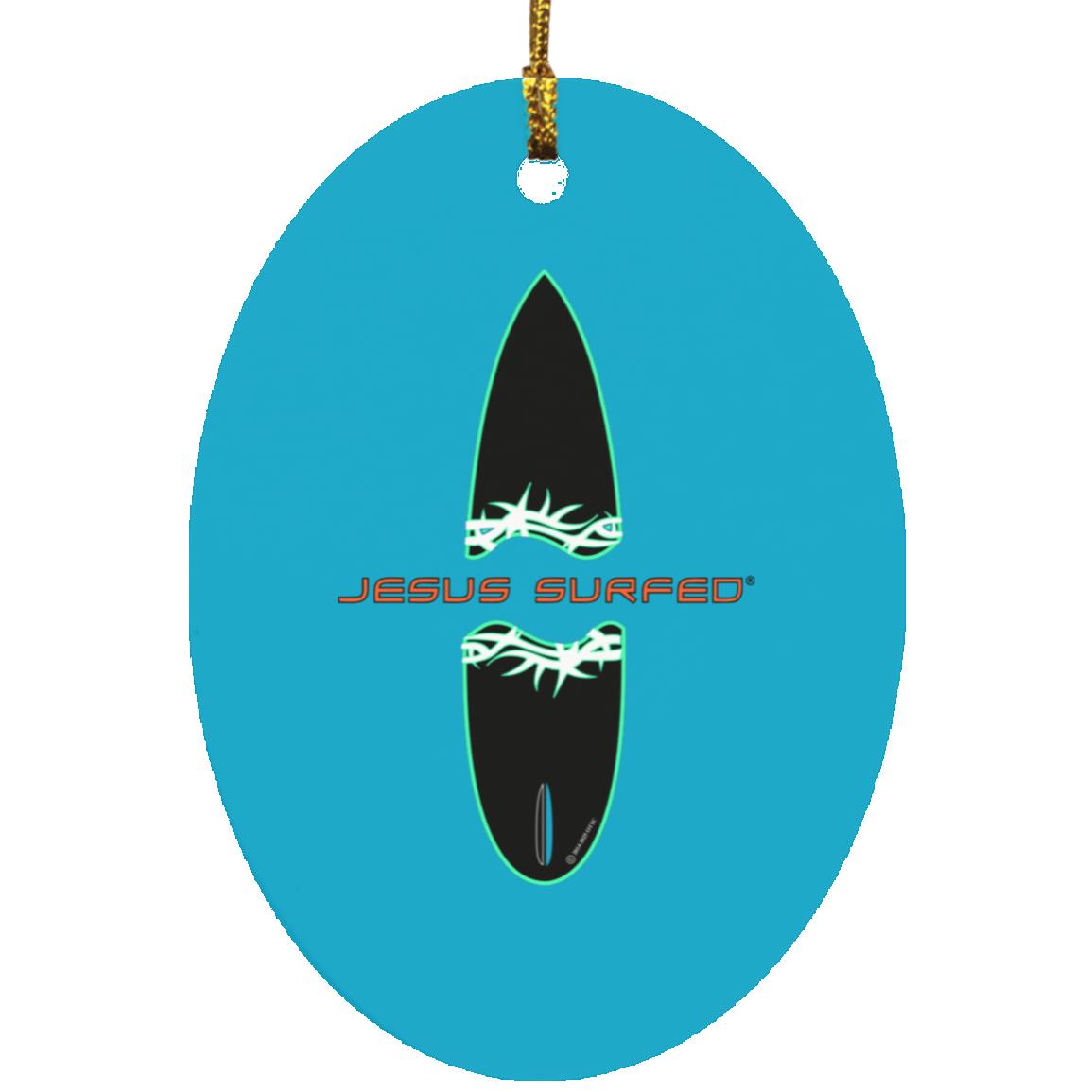 Broken Board - Oval Ornament - Jesus Surfed Apparel Co.