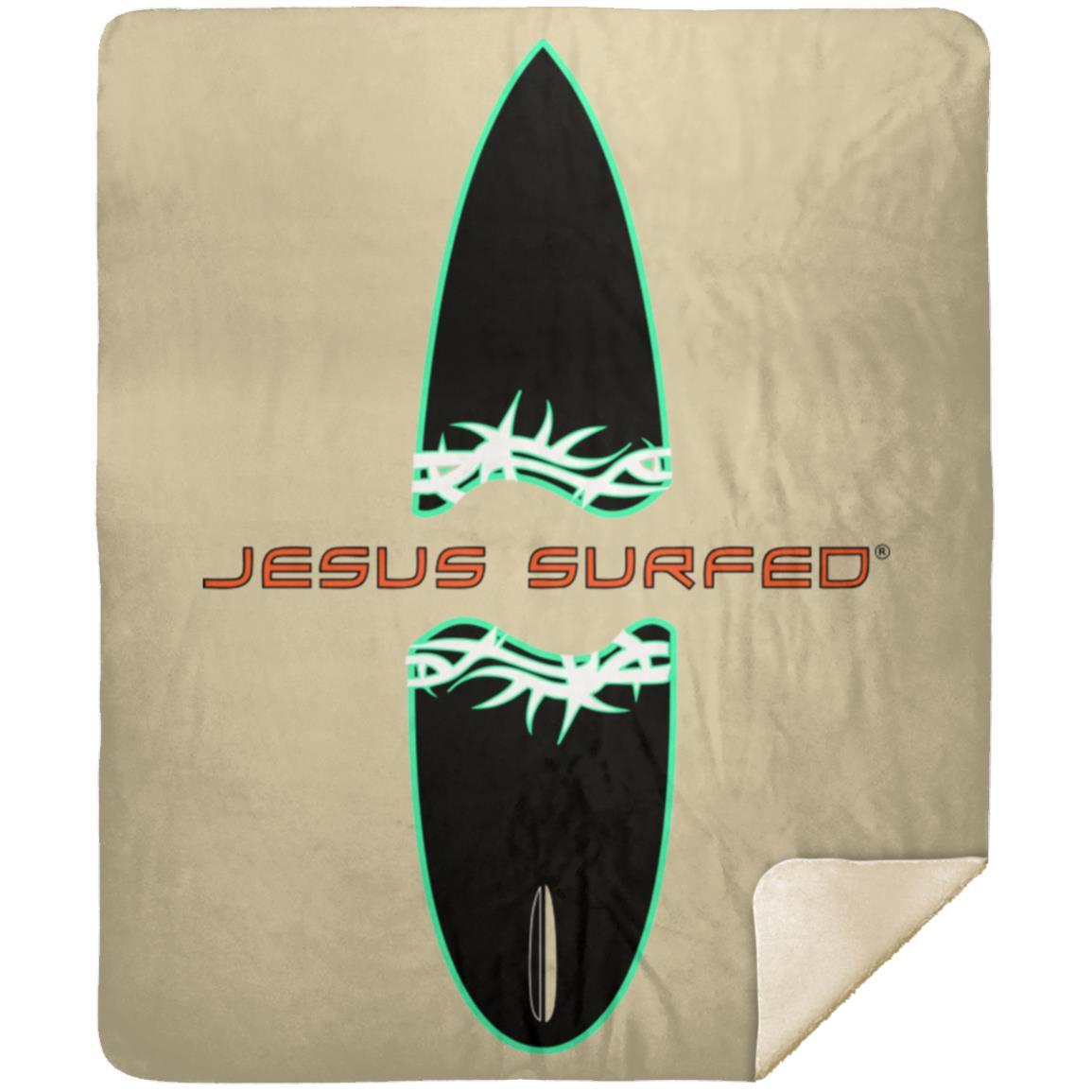 Broken Board - Premium Mink Sherpa Blanket 50x60 - Jesus Surfed Apparel Co.