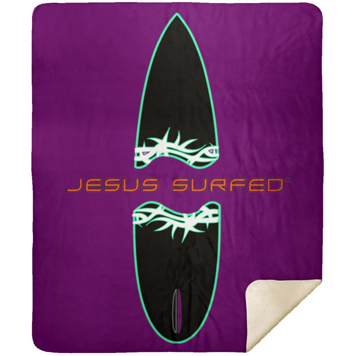 Broken Board - Premium Mink Sherpa Blanket 50x60 - Jesus Surfed Apparel Co.
