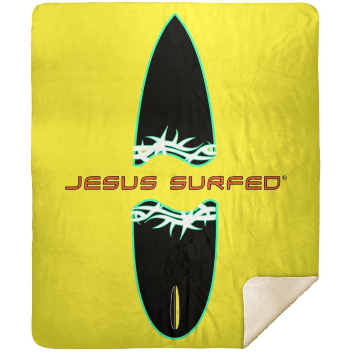 Broken Board - Premium Mink Sherpa Blanket 50x60 - Jesus Surfed Apparel Co.