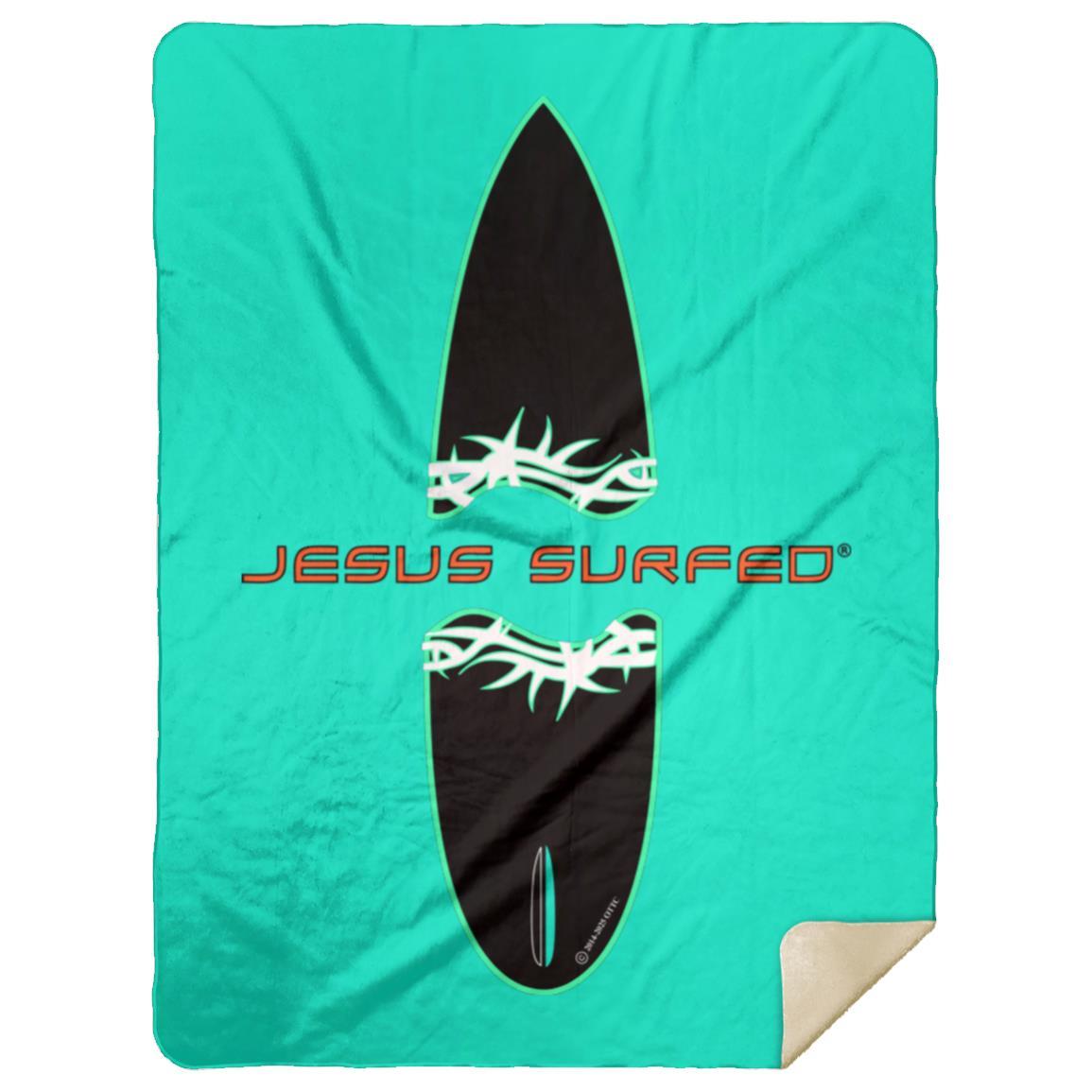 Broken Board - Premium Mink Sherpa Blanket 60x80 - Jesus Surfed Apparel Co.
