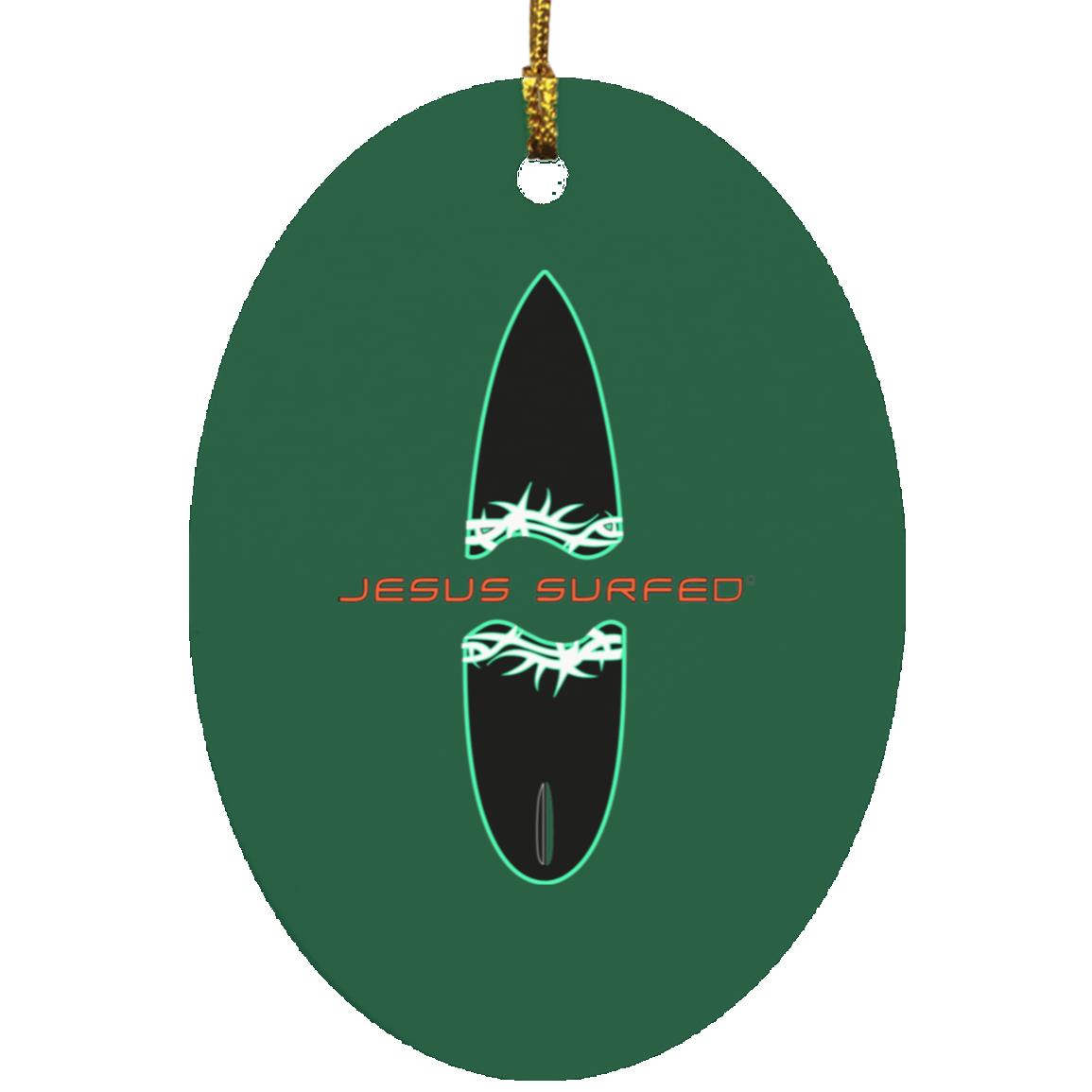 Broken Board Oval - Ornament - Jesus Surfed Apparel Co.