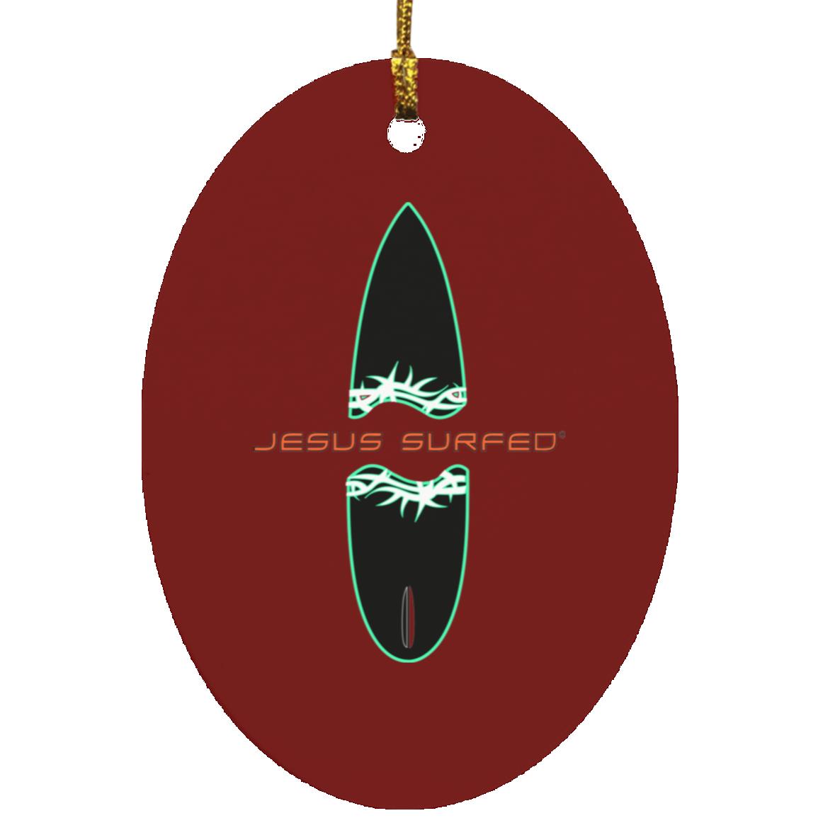 Broken Board Oval - Ornament - Jesus Surfed Apparel Co.