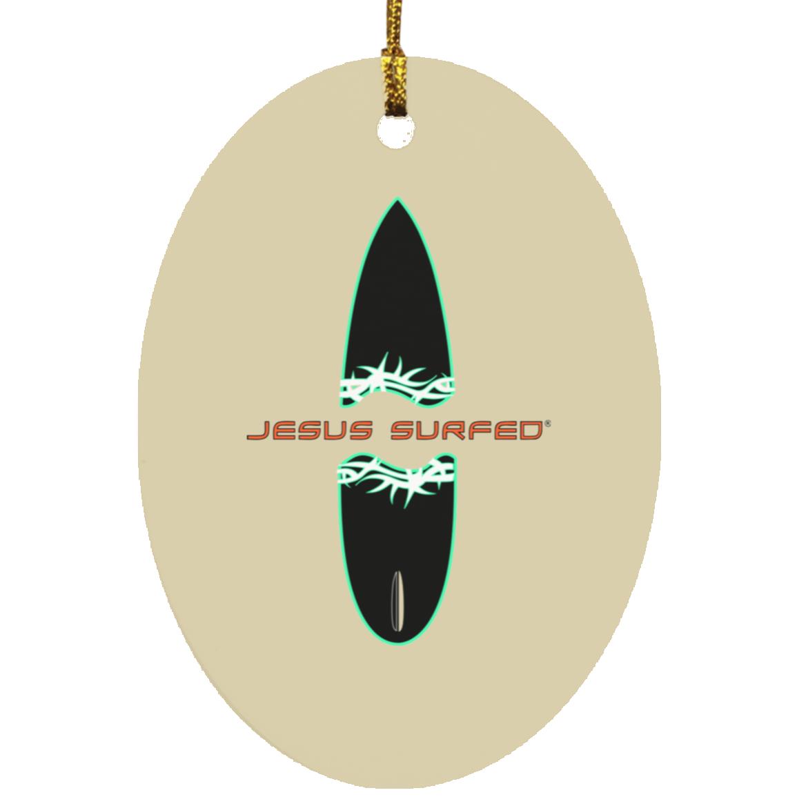 Broken Board Oval - Ornament - Jesus Surfed Apparel Co.