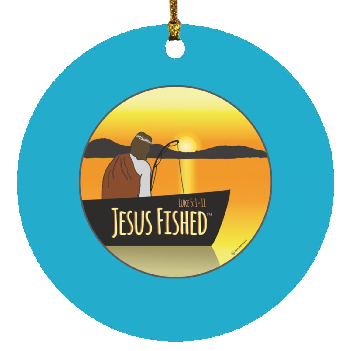 Cast the Line - Circle Ornament - Jesus Surfed Apparel Co.