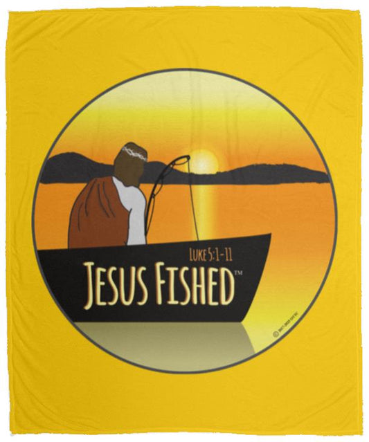 Cast the Line - Cozy Plush Fleece Blanket - 50x60 - Jesus Surfed Apparel Co.