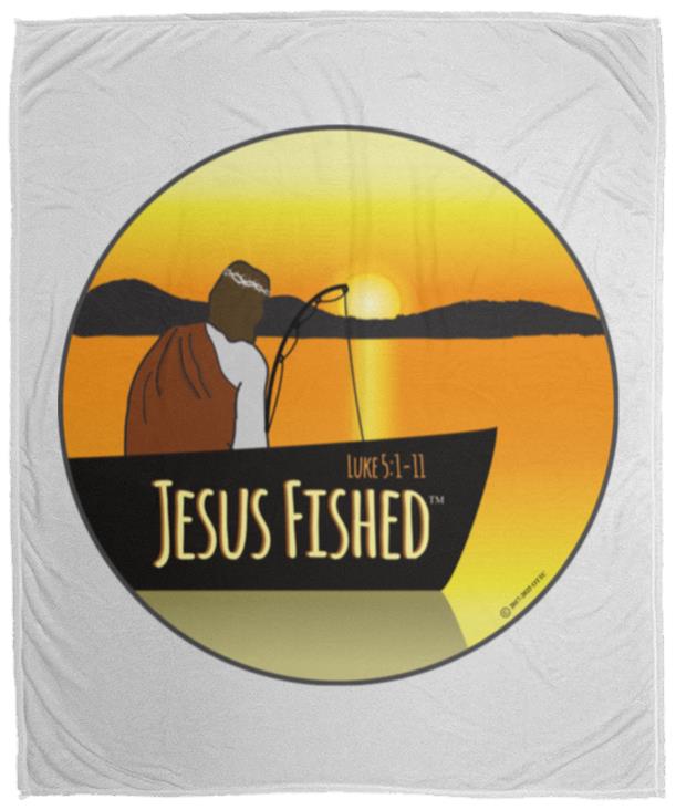Cast the Line - Cozy Plush Fleece Blanket - 50x60 - Jesus Surfed Apparel Co.