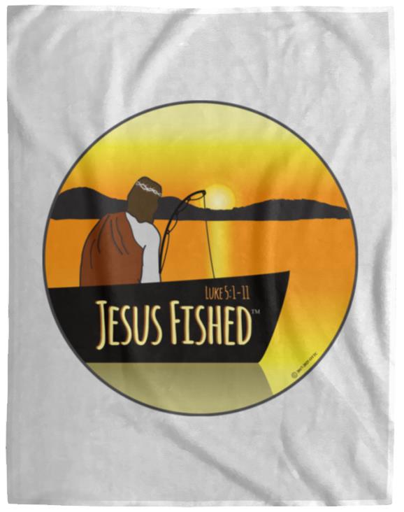 Cast the Line - Cozy Plush Fleece Blanket - 60x80 - Jesus Surfed Apparel Co.