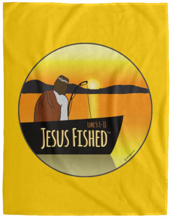 Cast the Line - Cozy Plush Fleece Blanket - 60x80 - Jesus Surfed Apparel Co.