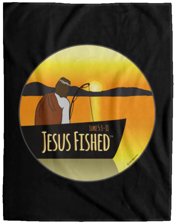 Cast the Line - Cozy Plush Fleece Blanket - 60x80 - Jesus Surfed Apparel Co.