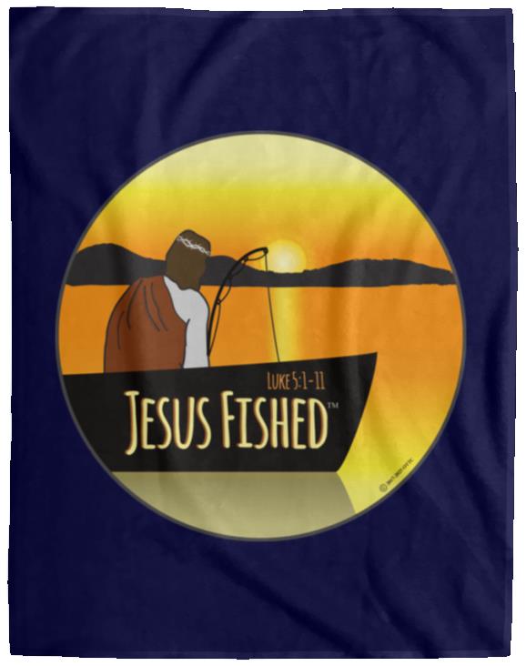 Cast the Line - Cozy Plush Fleece Blanket - 60x80 - Jesus Surfed Apparel Co.