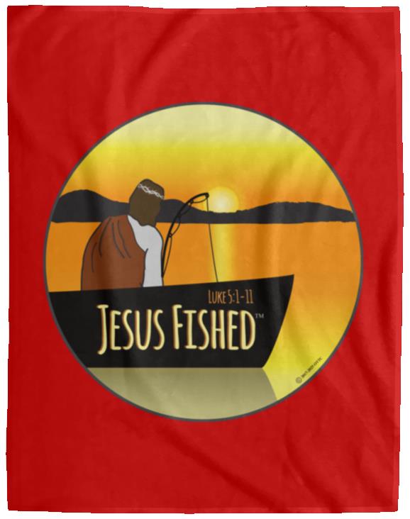 Cast the Line - Cozy Plush Fleece Blanket - 60x80 - Jesus Surfed Apparel Co.