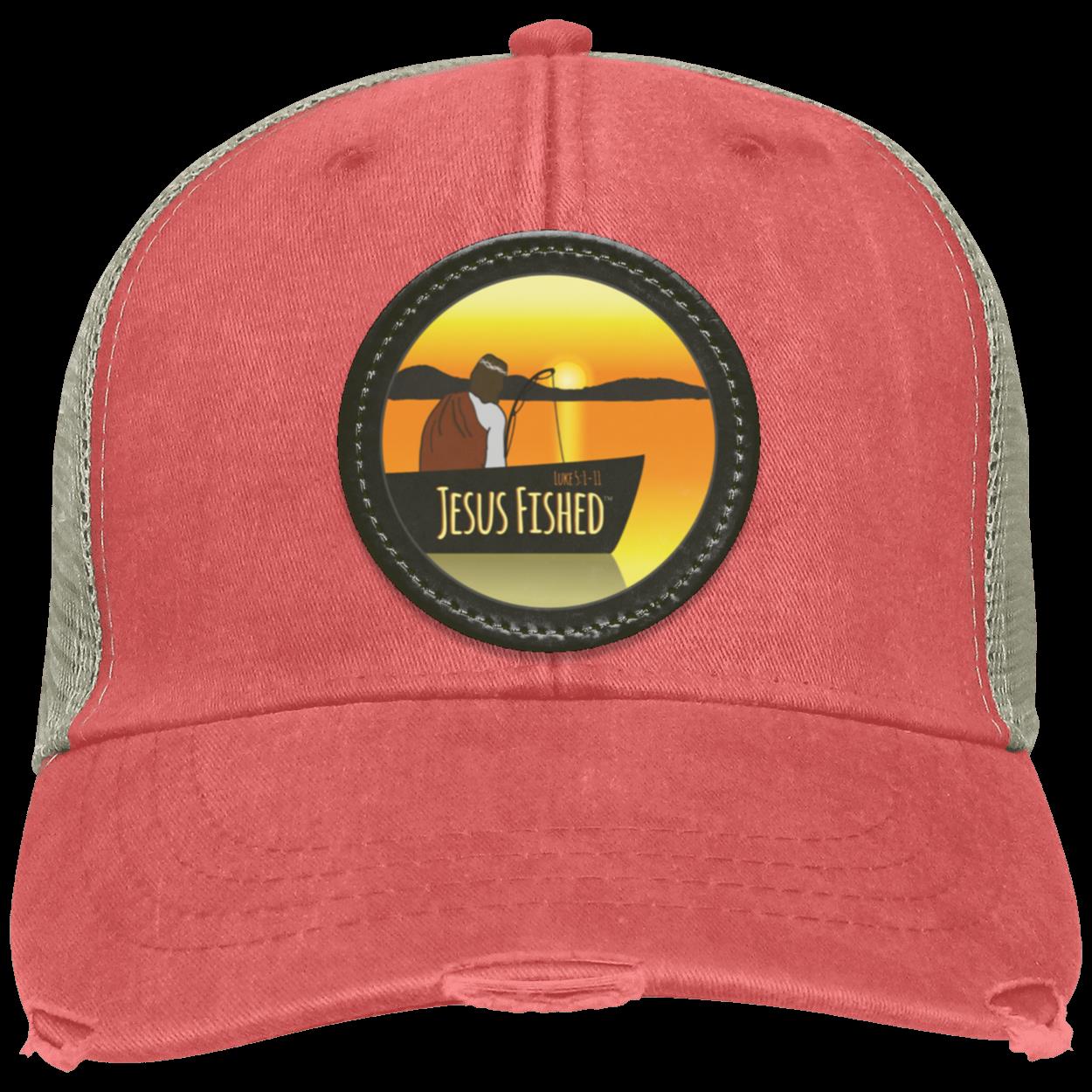 Cast the Line - Distressed Ollie Cap - Circle Patch - Jesus Surfed Apparel Co.