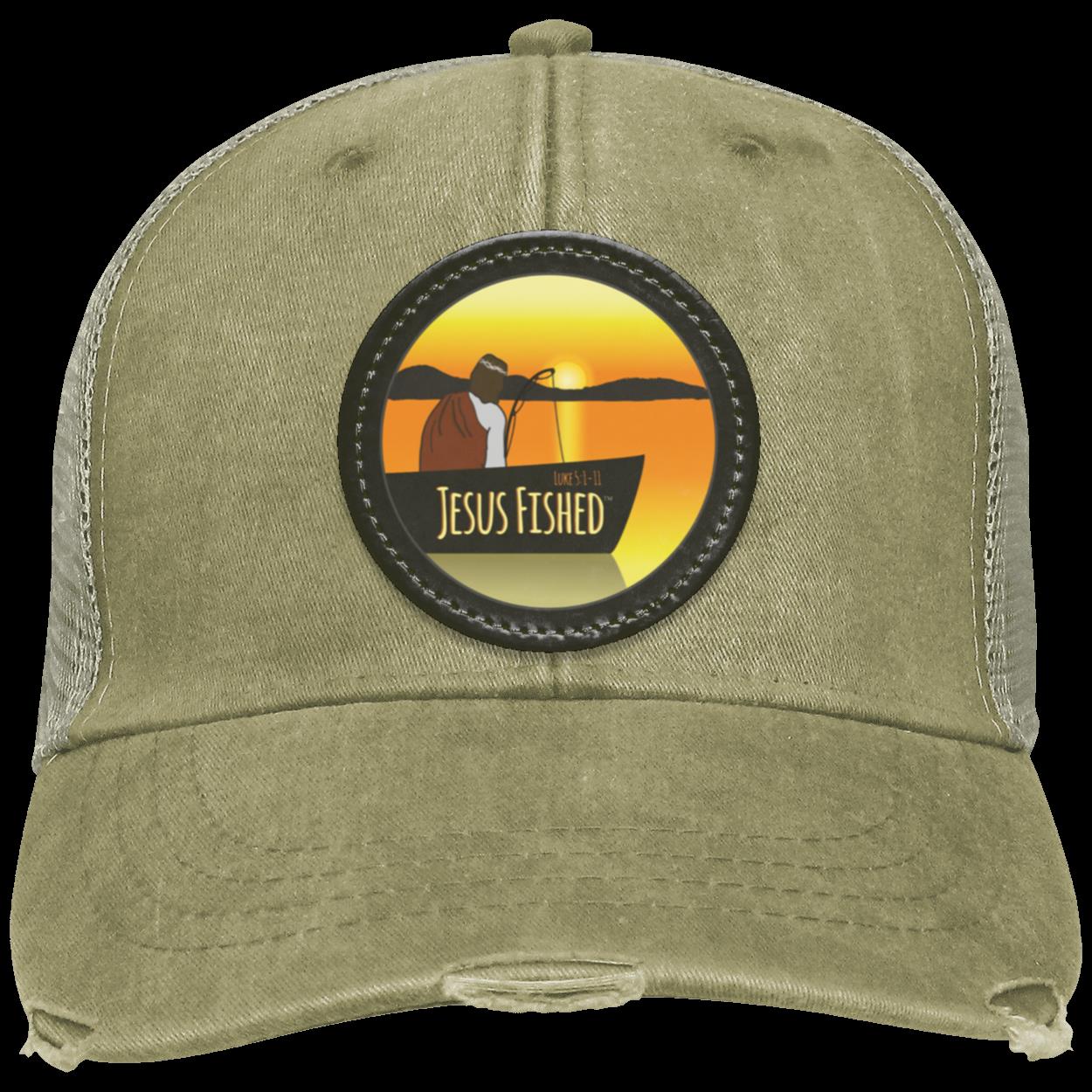 Cast the Line - Distressed Ollie Cap - Circle Patch - Jesus Surfed Apparel Co.