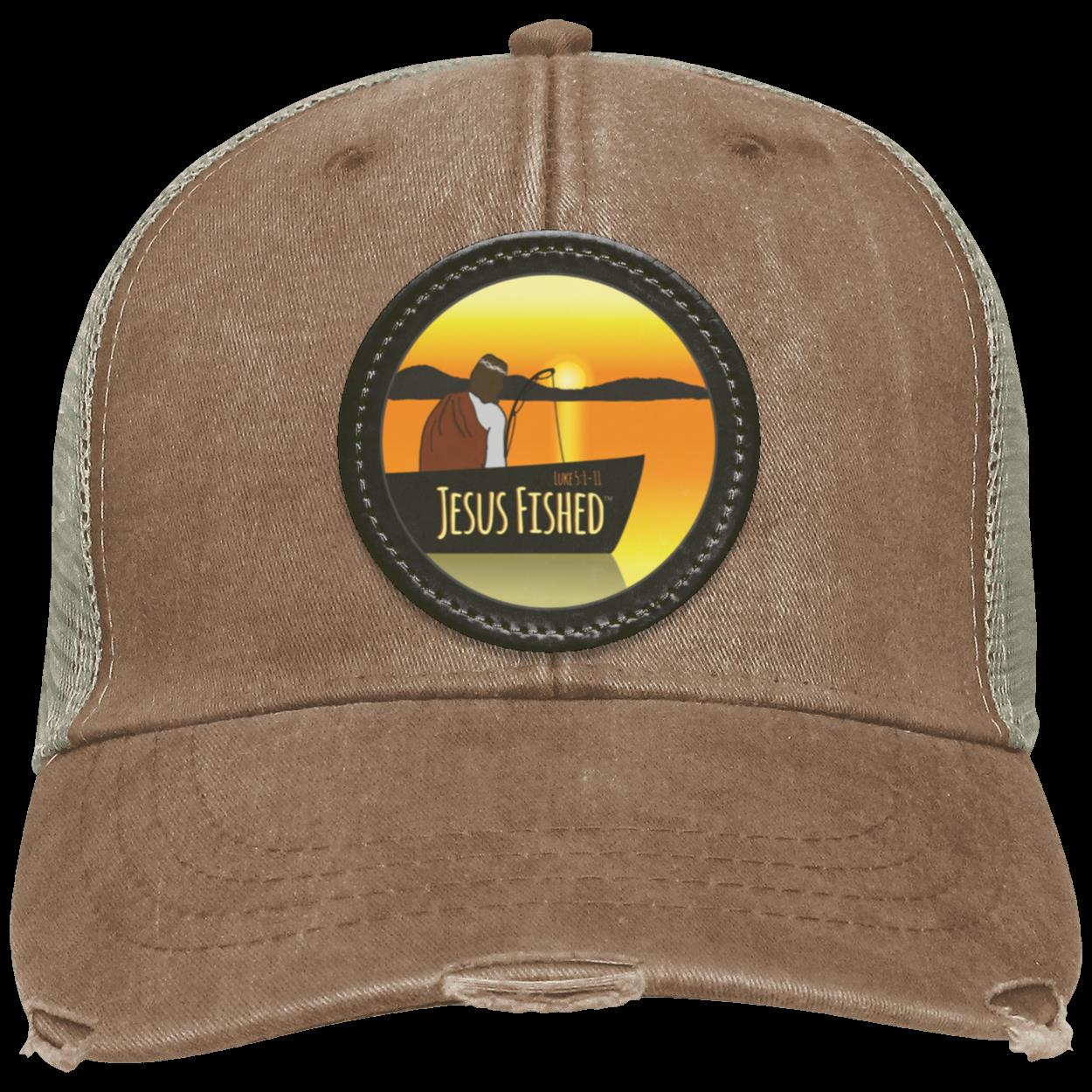 Cast the Line - Distressed Ollie Cap - Circle Patch - Jesus Surfed Apparel Co.