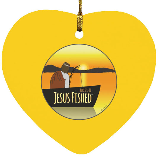 Cast the Line - Heart Ornament - Jesus Surfed Apparel Co.