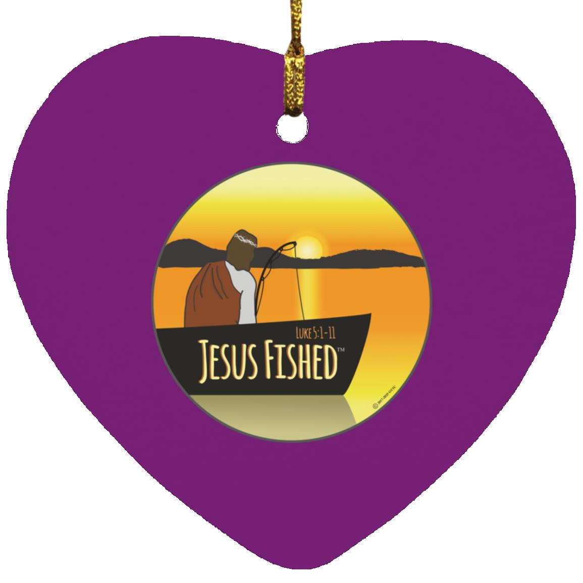 Cast the Line - Heart Ornament - Jesus Surfed Apparel Co.