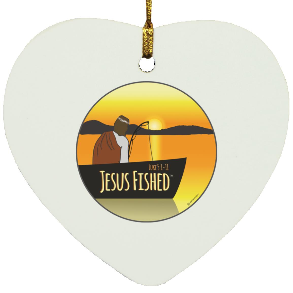 Cast the Line - Heart Ornament - Jesus Surfed Apparel Co.