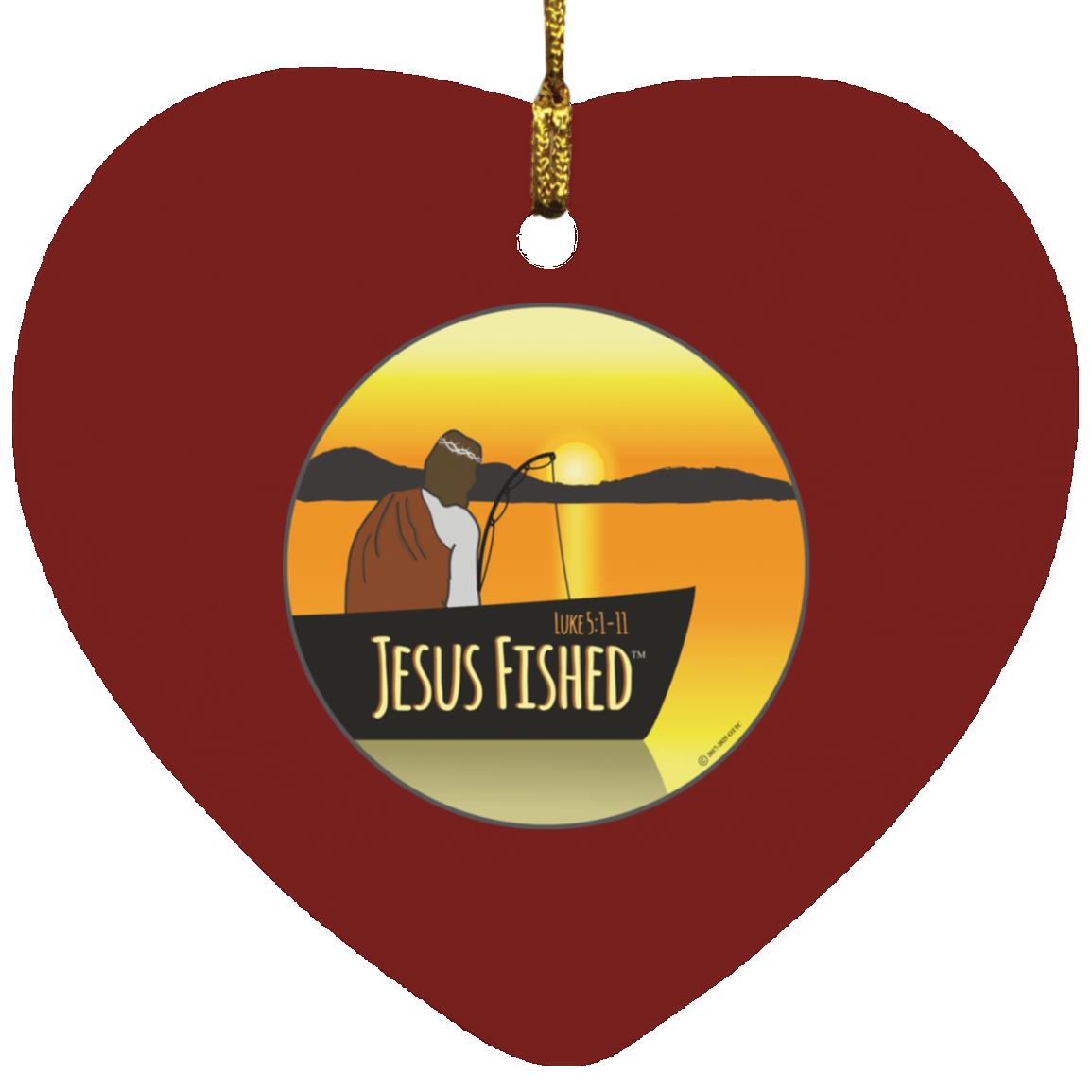 Cast the Line - Heart Ornament - Jesus Surfed Apparel Co.