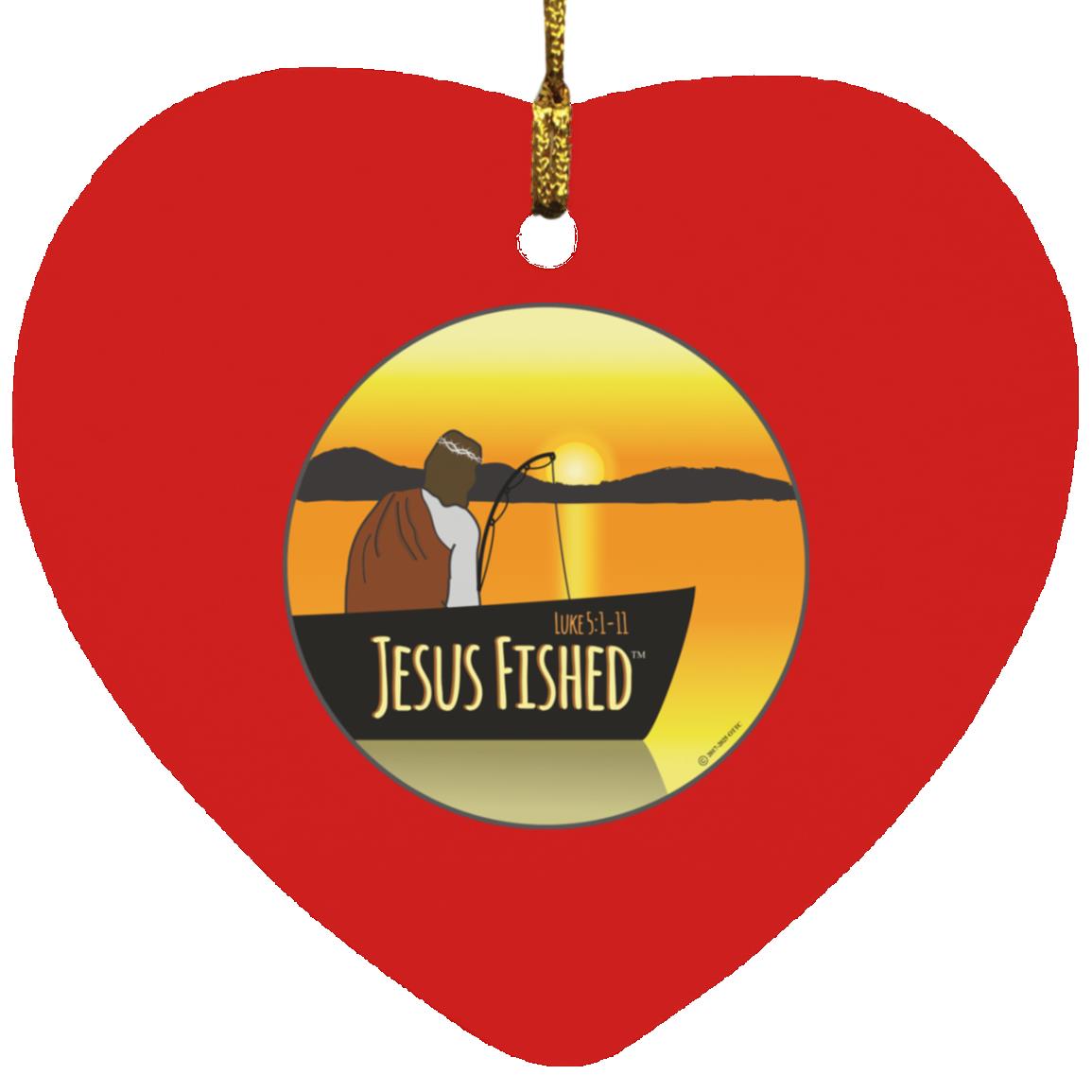 Cast the Line - Heart Ornament - Jesus Surfed Apparel Co.