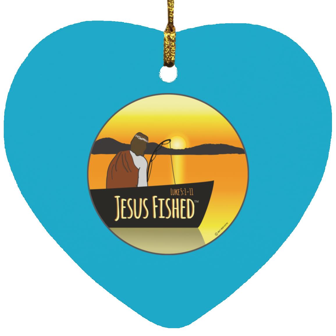 Cast the Line - Heart Ornament - Jesus Surfed Apparel Co.