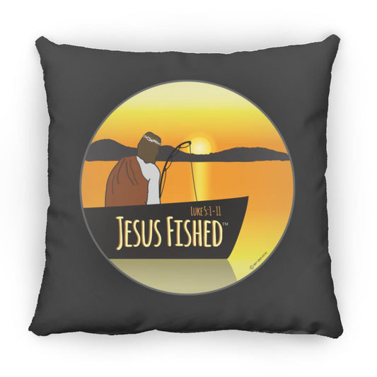 Cast the Line - Large Square Pillow - Jesus Surfed Apparel Co.