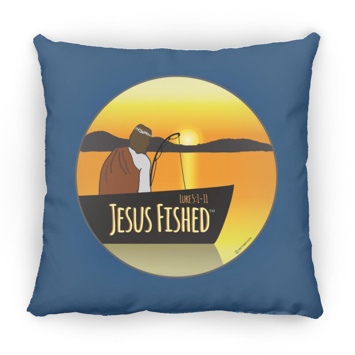 Cast the Line - Large Square Pillow - Jesus Surfed Apparel Co.