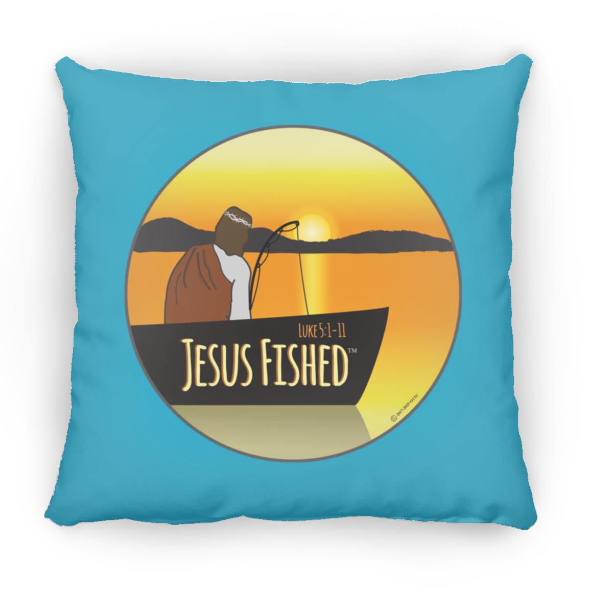 Cast the Line - Large Square Pillow - Jesus Surfed Apparel Co.
